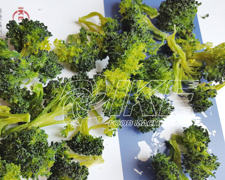 How to dry fresh broccoli while maintaining its original color?