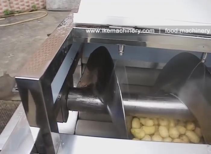 Customer test results of DS-WN450 potato cleaning and peeling machine